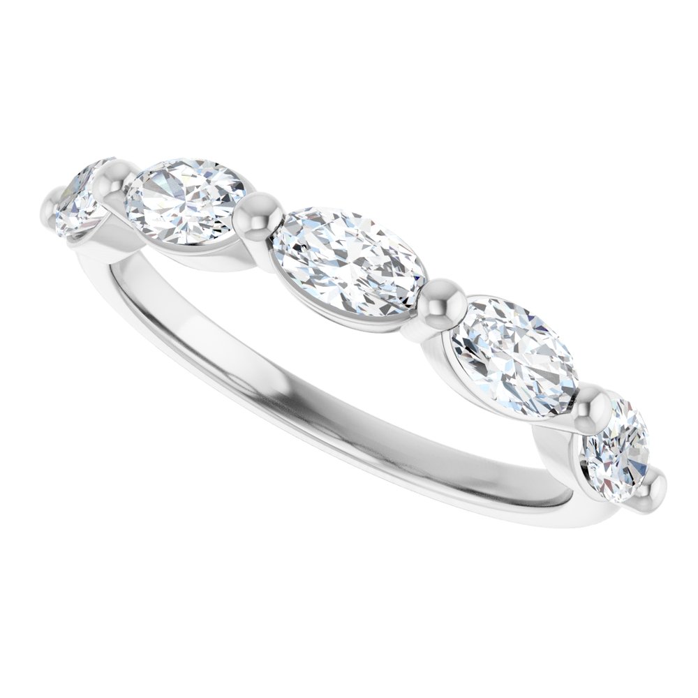 14K White Gold 9/10 CTW Lab-Grown Diamond Anniversary Band