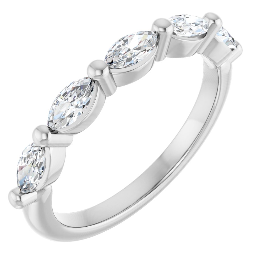 14K White Gold 5/8 CTW Lab-Grown Diamond Anniversary Band