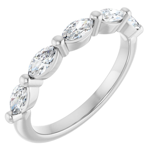 14K White Gold 5/8 CTW Lab-Grown Diamond Anniversary Band