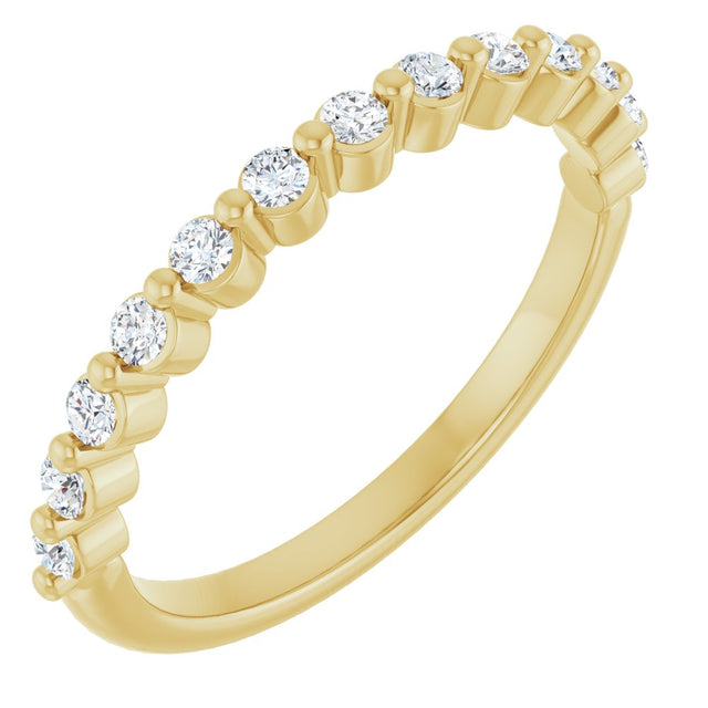 14K Yellow Gold 1/4 CTW Lab-Grown Diamond Anniversary Band