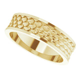 14K Yellow 6 mm Scale Patterned Band Size 9