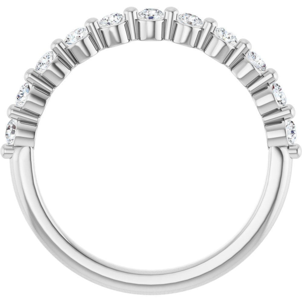 14K White Gold 1/2 CTW Natural Diamond Anniversary Band