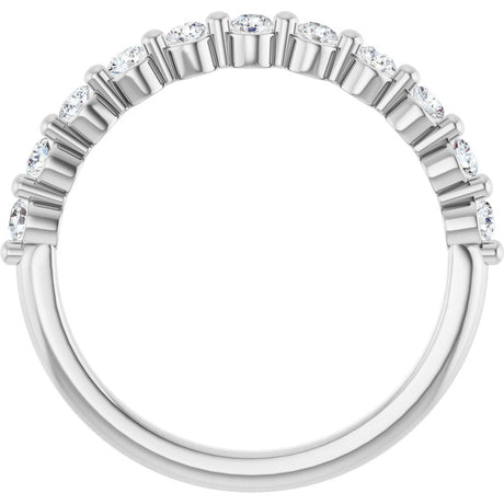 14K White Gold 1/2 CTW Natural Diamond Anniversary Band