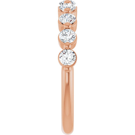 14K Rose Gold 5/8 CTW Lab-Grown Diamond Anniversary Band