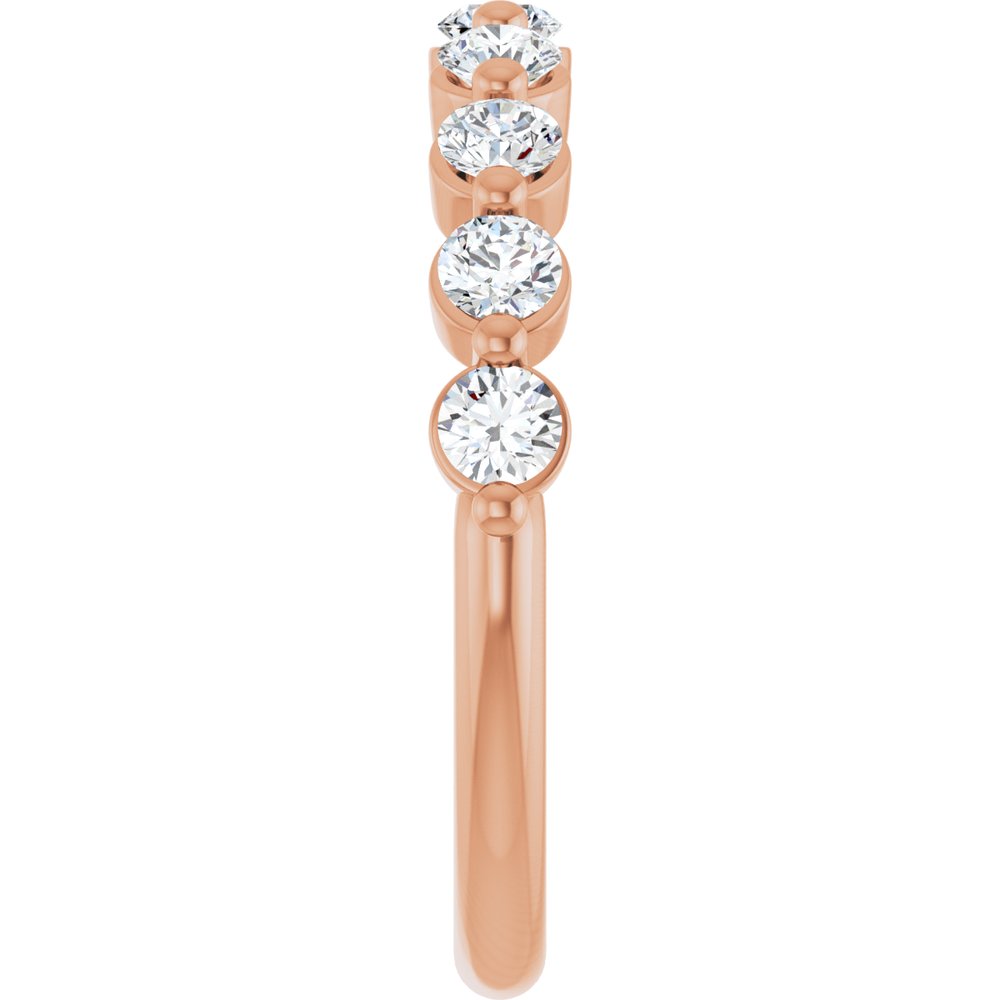 14K Rose Gold 5/8 CTW Lab-Grown Diamond Anniversary Band