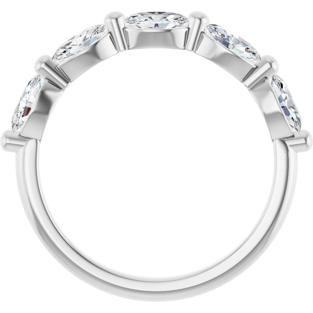 14K White Gold 9/10 CTW Lab-Grown Diamond Anniversary Band