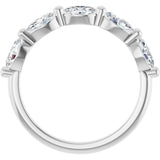 14K White Gold 9/10 CTW Lab-Grown Diamond Anniversary Band