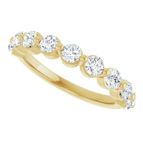 14K Yellow 9/10 CTW Lab-Grown Diamond Anniversary Band