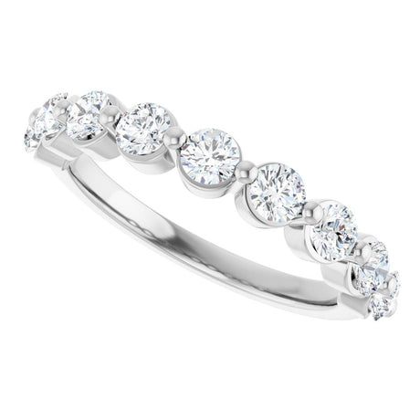 14K White Gold 9/10 CTW Lab-Grown Diamond Anniversary Band