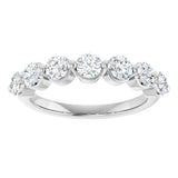 14K White Gold 1 CTW Natural Diamond Anniversary Band