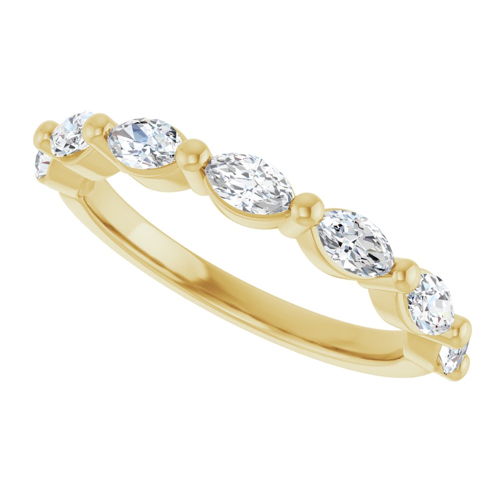 14K Yellow Gold 3/4 CTW Lab-Grown Diamond Anniversary Band
