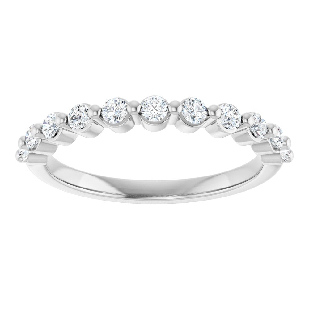 14K White 1/2 CTW Natural Diamond Anniversary Band