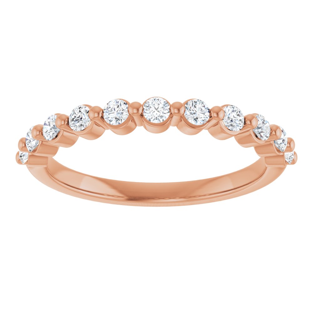 14K Rose 1/3 CTW Natural Diamond Anniversary Band