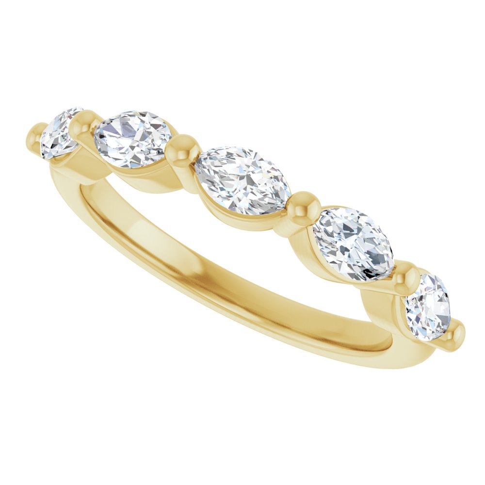 14K Yellow Gold 1 CTW Lab-Grown Diamond Anniversary Band