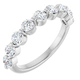 14K White Gold 9/10 CTW Natural Diamond Anniversary Band
