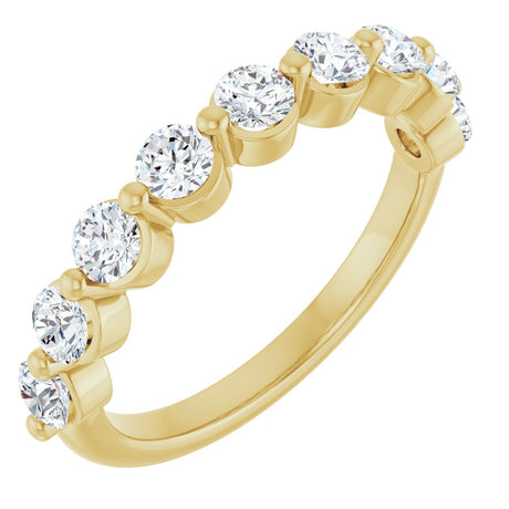 14K Yellow Gold 9/10 CTW Lab-Grown Diamond Anniversary Band