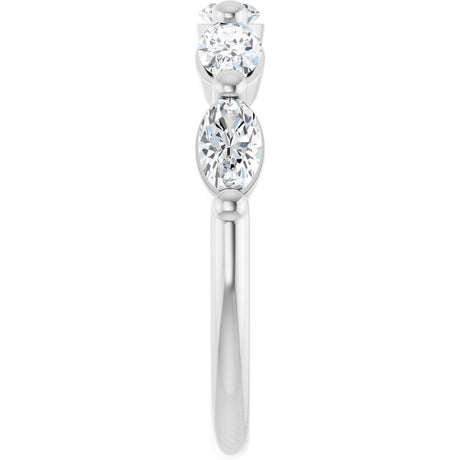 14K White Gold 9/10 CTW Lab-Grown Diamond Anniversary Band