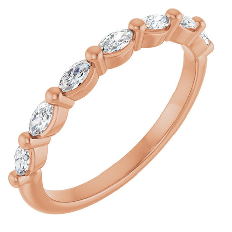 14K Rose 1/3 CTW Natural Diamond Anniversary Band