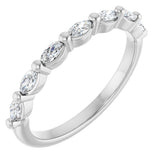 14K White Gold 1/3 CTW Natural Diamond Anniversary Band