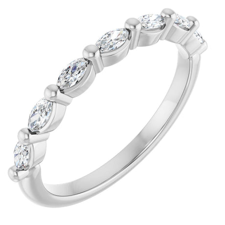 14K White Gold 1/3 CTW Natural Diamond Anniversary Band
