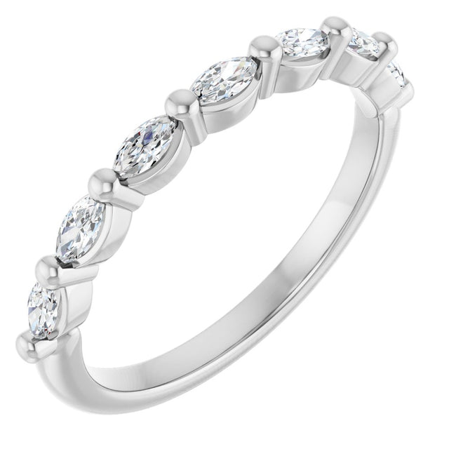 14K White Gold 1/3 CTW Natural Diamond Anniversary Band