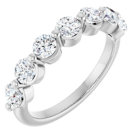 14K White Gold 1 CTW Natural Diamond Anniversary Band