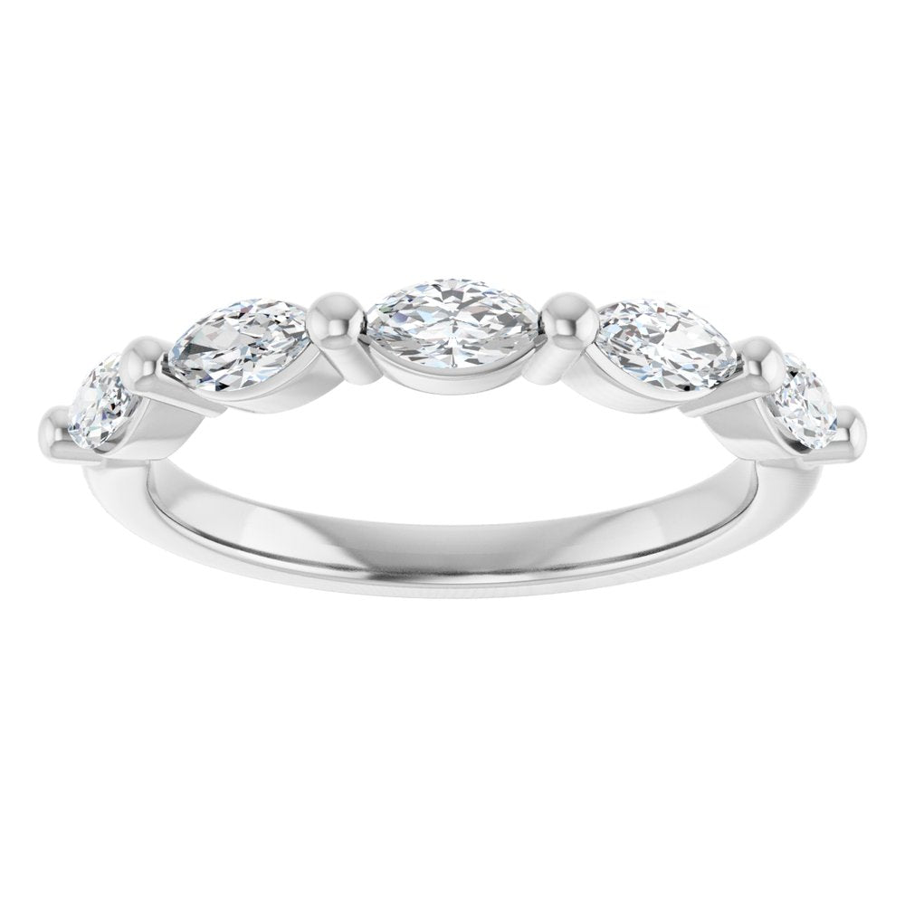 14K White Gold 5/8 CTW Lab-Grown Diamond Anniversary Band
