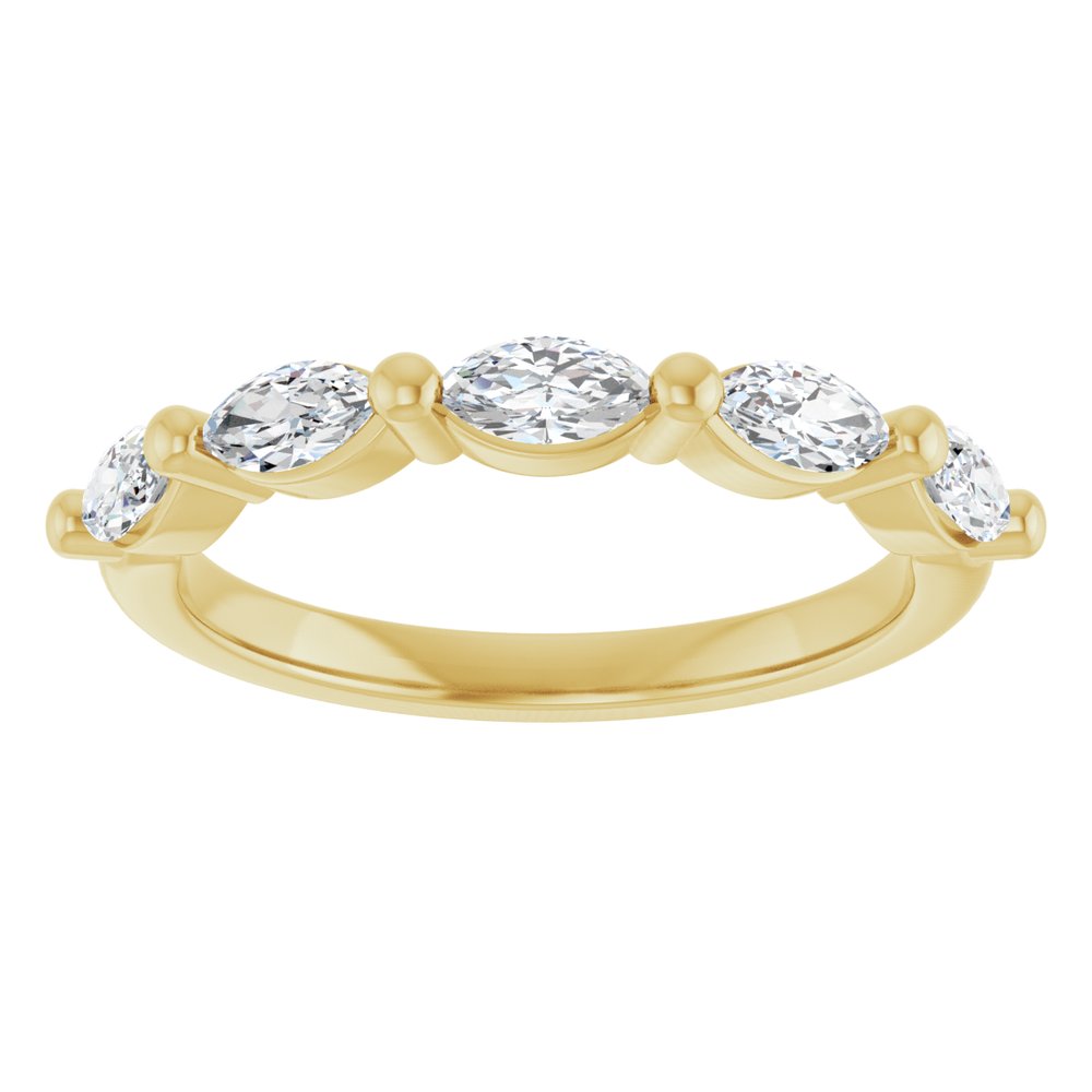 14K Yellow Gold 3/4 CTW Natural Diamond Anniversary Band