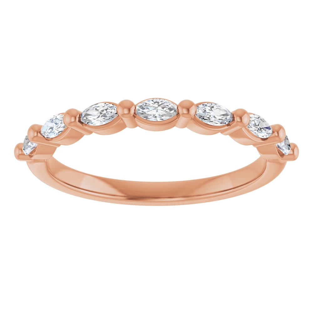 14K Rose 1/3 CTW Natural Diamond Anniversary Band