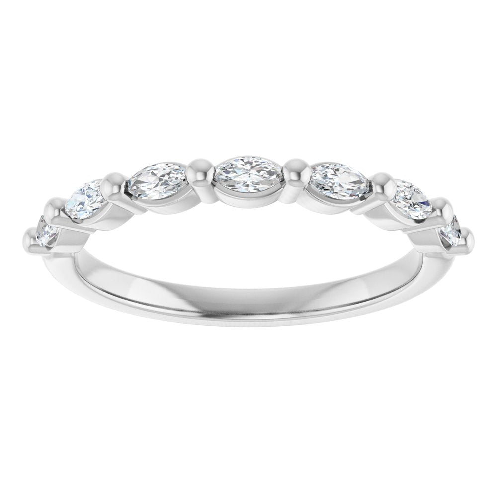 14K White Gold 1/3 CTW Natural Diamond Anniversary Band
