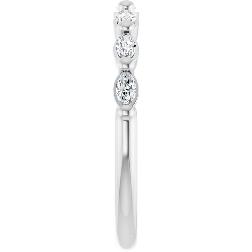 14K White Gold 1/3 CTW Natural Diamond Anniversary Band