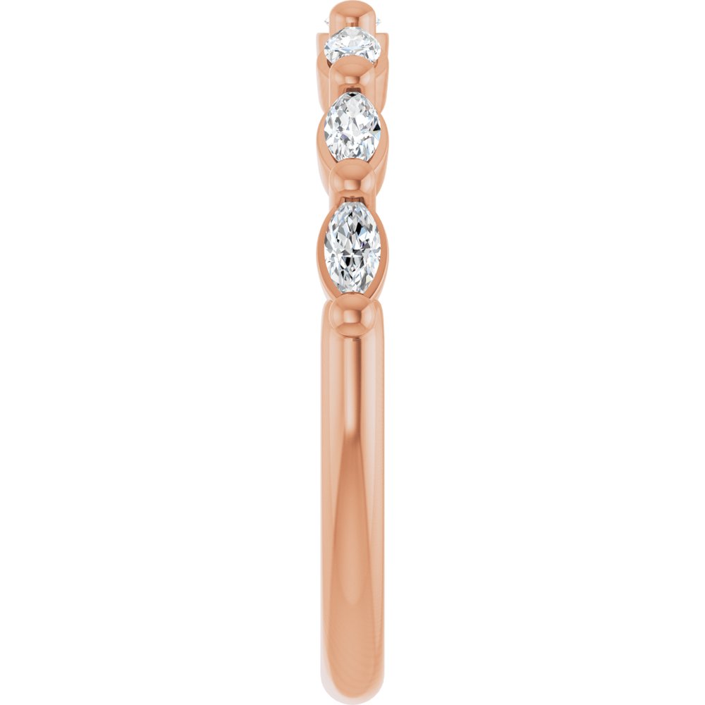 14K Rose Gold 1/3 CTW Natural Diamond Anniversary Band