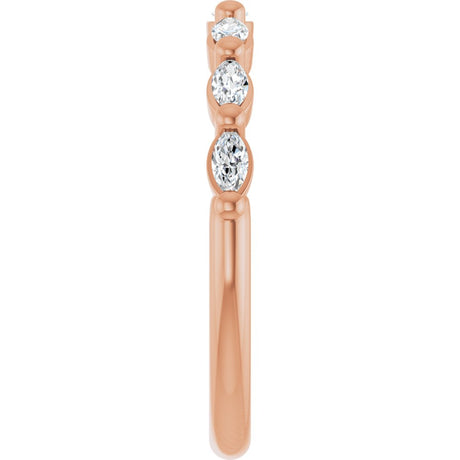 14K Rose Gold 1/3 CTW Natural Diamond Anniversary Band