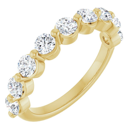14K Yellow Gold 1 CTW Lab-Grown Diamond Anniversary Band