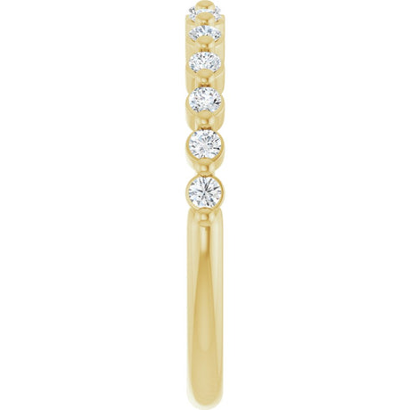 14K Yellow Gold 1/4 CTW Lab-Grown Diamond Anniversary Band