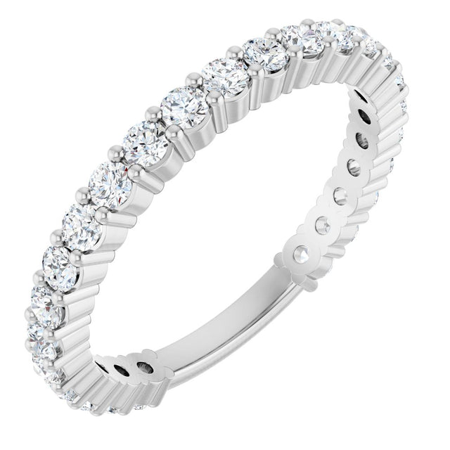 14K White Gold 3/4 CTW Natural Diamond Anniversary Band