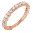 14K Rose Gold 3/4 CTW Natural Diamond Anniversary Band