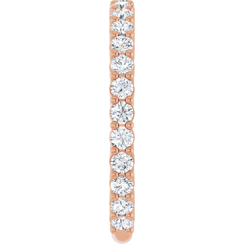 14K Rose 3/4 CTW Natural Diamond Anniversary Band