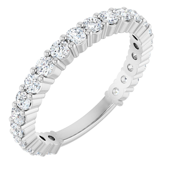 14K White Gold 1 CTW Lab-Grown Diamond Anniversary Band