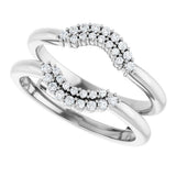 Platinum 1/6 CTW Natural Diamond Ring Guard