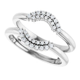 14K White 1/5 CTW Natural Diamond Ring Guard