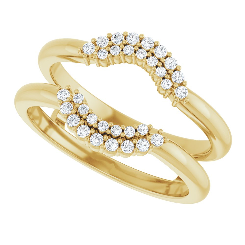 14K Yellow Gold 1/5 CTW Lab-Grown Diamond  Ring Guard