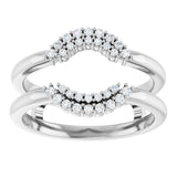 14K White 1/6 CTW Natural Diamond Ring Guard