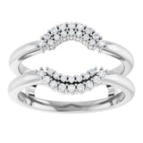 Platinum 1/6 CTW Natural Diamond Ring Guard