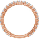 14K Rose 3/4 CTW Natural Diamond Anniversary Band