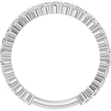 14K White Gold 3/4 CTW Natural Diamond Anniversary Band
