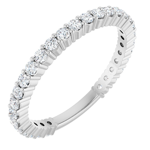 14K White Gold 1/2 CTW Natural Diamond Anniversary Band