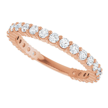 14K Rose Gold 3/4 CTW Natural Diamond Anniversary Band