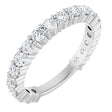 14K White 1 1/5 CTW Natural Diamond Anniversary Band