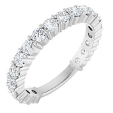 14K White 1 1/5 CTW Natural Diamond Anniversary Band